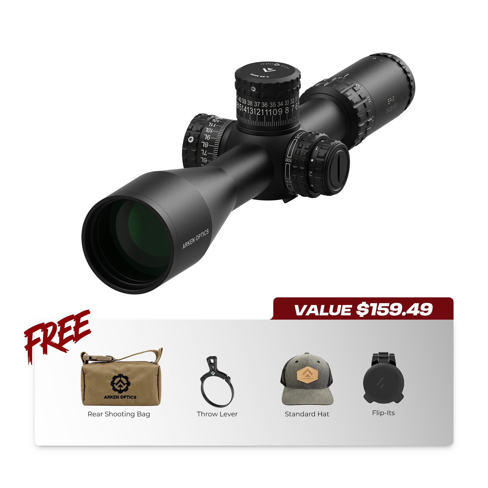 EP-5 5-25x56 FFP Rifle Scope with Illuminated VPR Reticle – Arken