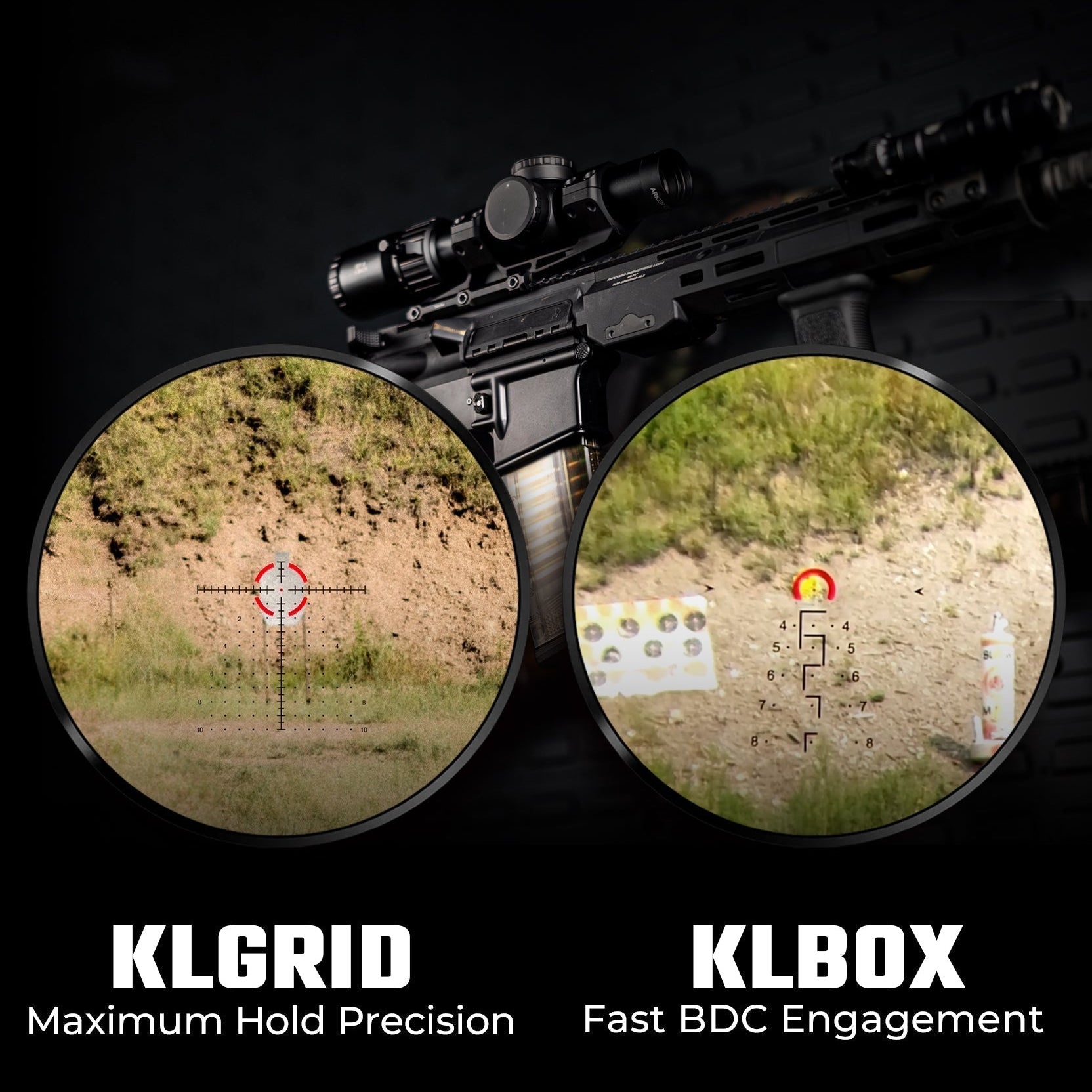 KLGRID Reticle for the EP-8 1-8x28 FFP LPVO | Arken Optics USA