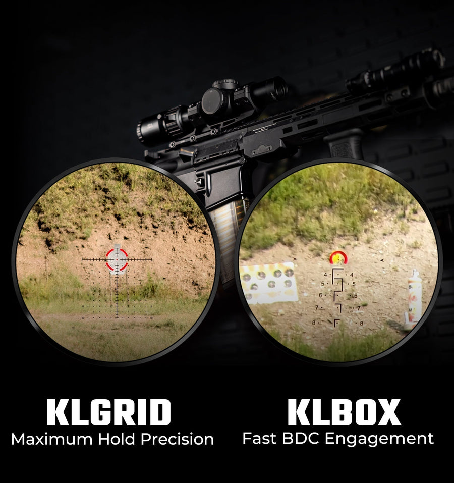 KLGRID Reticle for the EP-8 1-8x28 FFP LPVO | Arken Optics USA