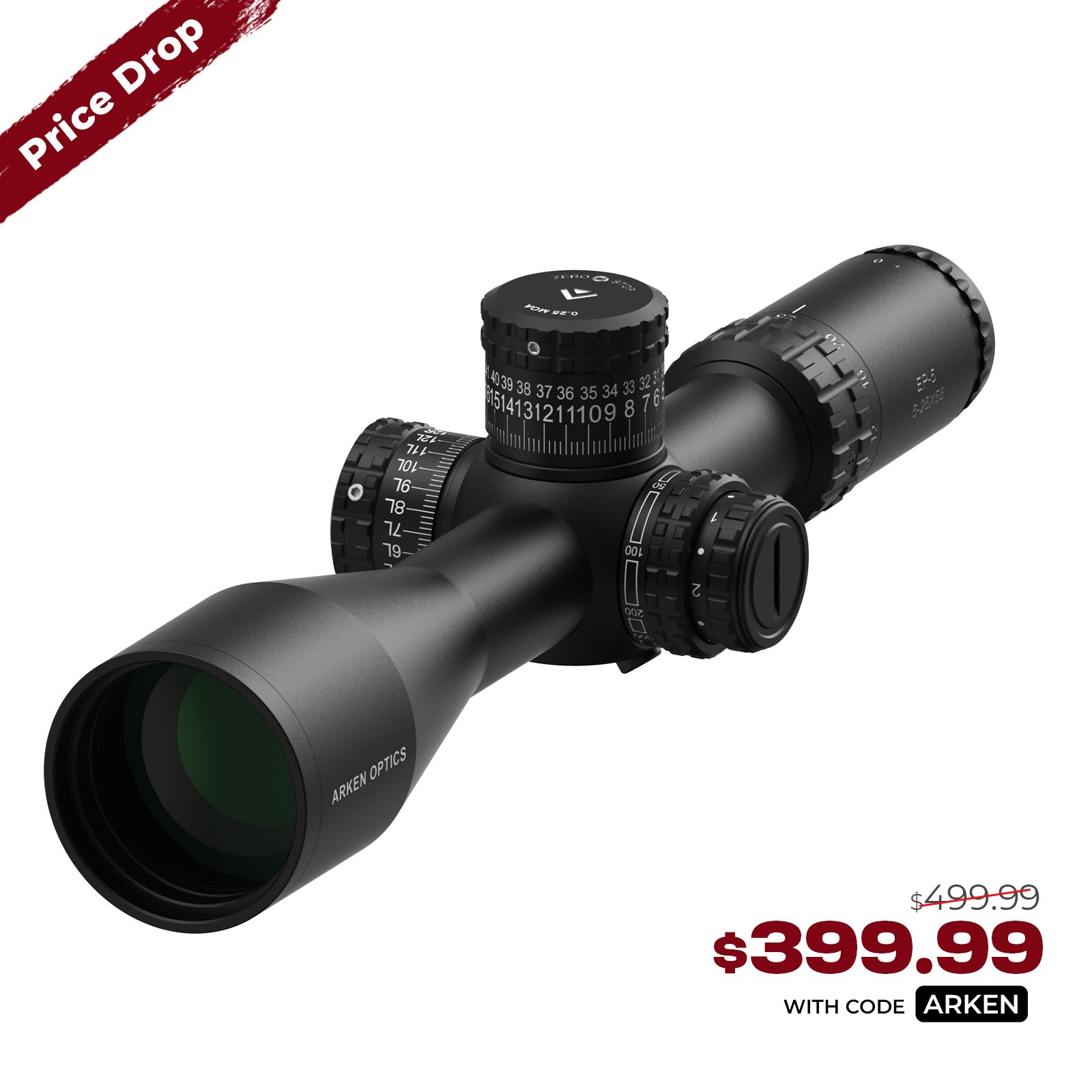 EP-5 5-25X56 FFP Illuminated VPR - Zero Stop - 34mm Tube