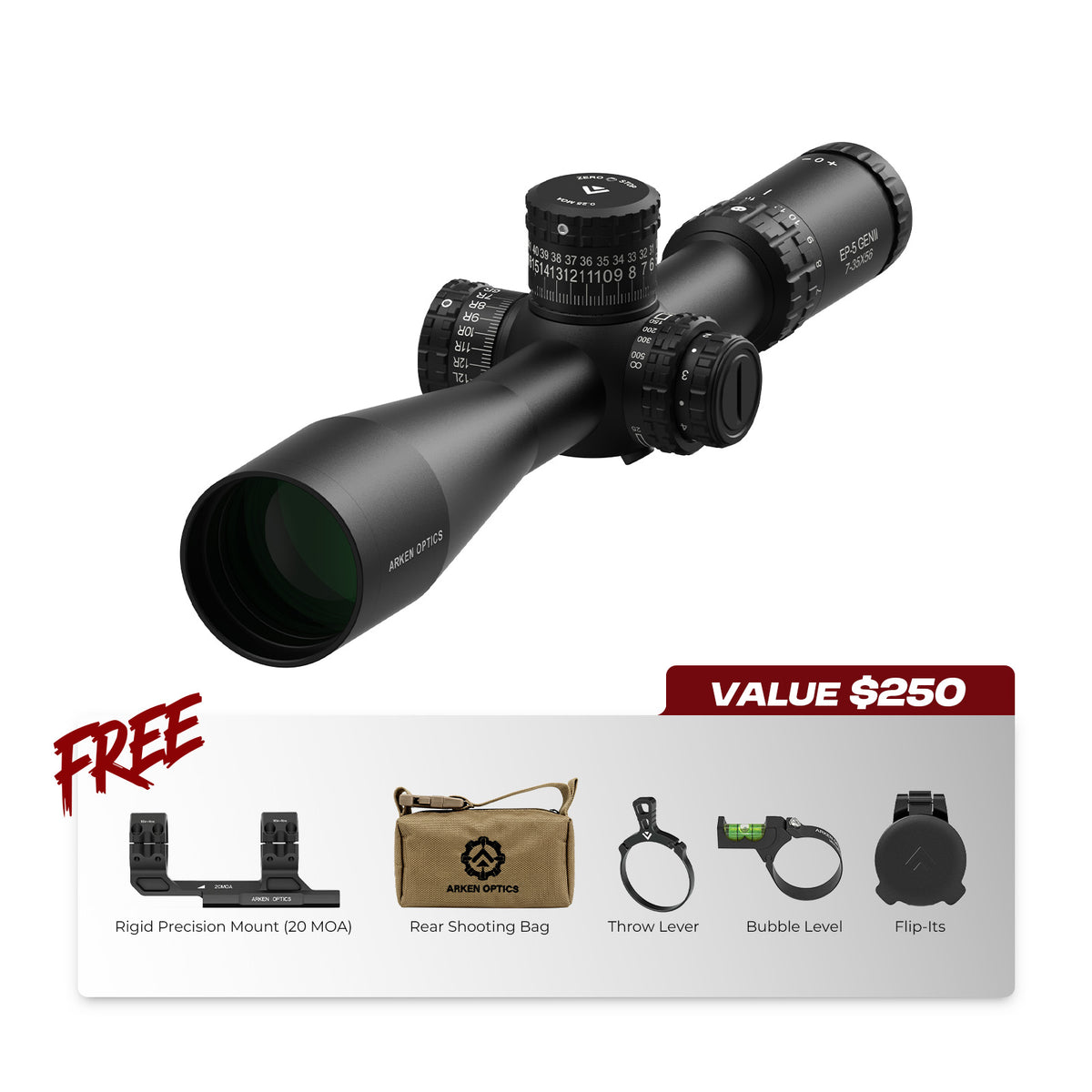 EP-5 GENII 7-35X56 FFP Illuminated VPR/TOR - Zero Stop - 34mm Tube