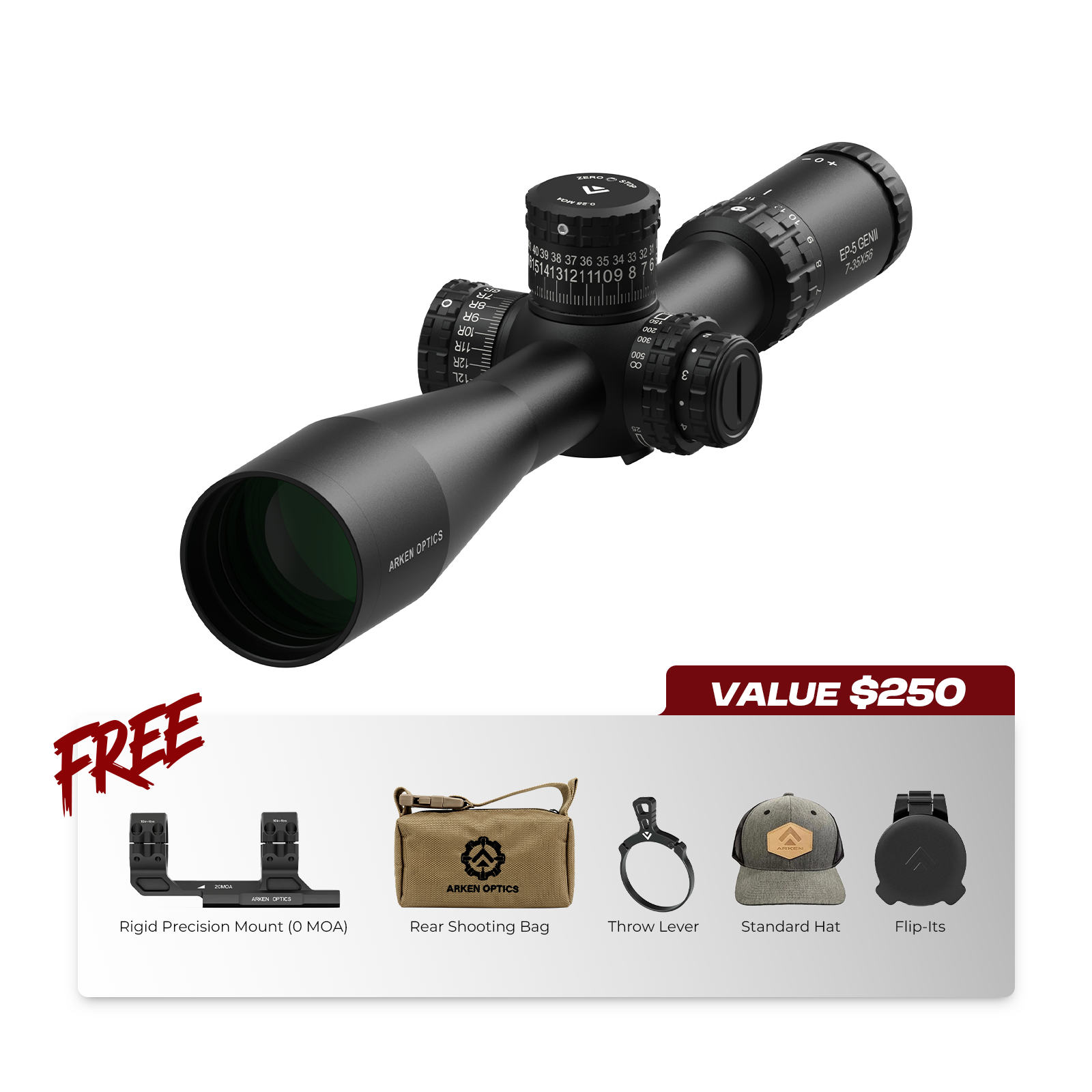 EP-5 GENII 7-35X56 FFP Illuminated VPR/TOR - Zero Stop - 34mm Tube