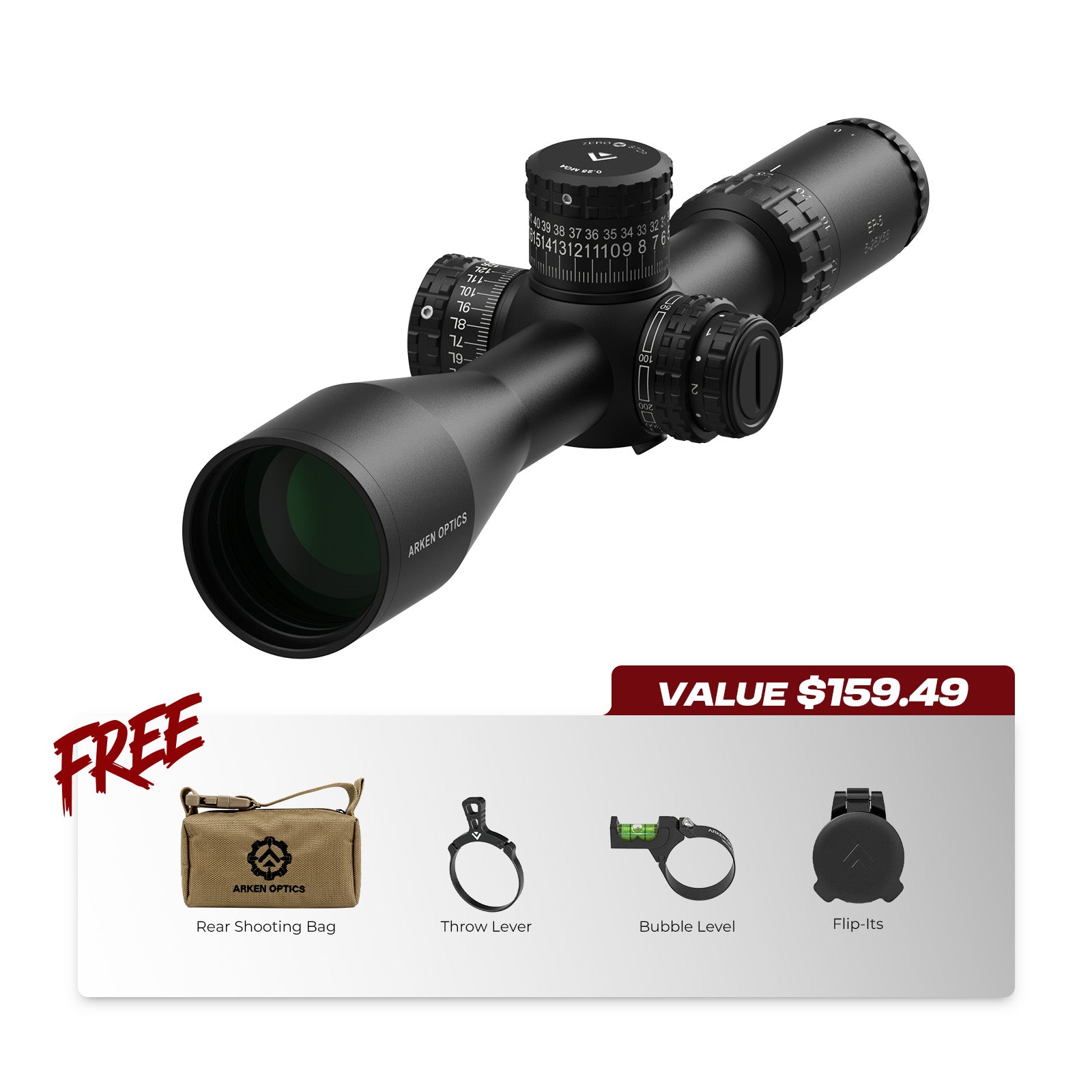 EP-5 5-25X56 FFP Illuminated VPR - Zero Stop - 34mm Tube