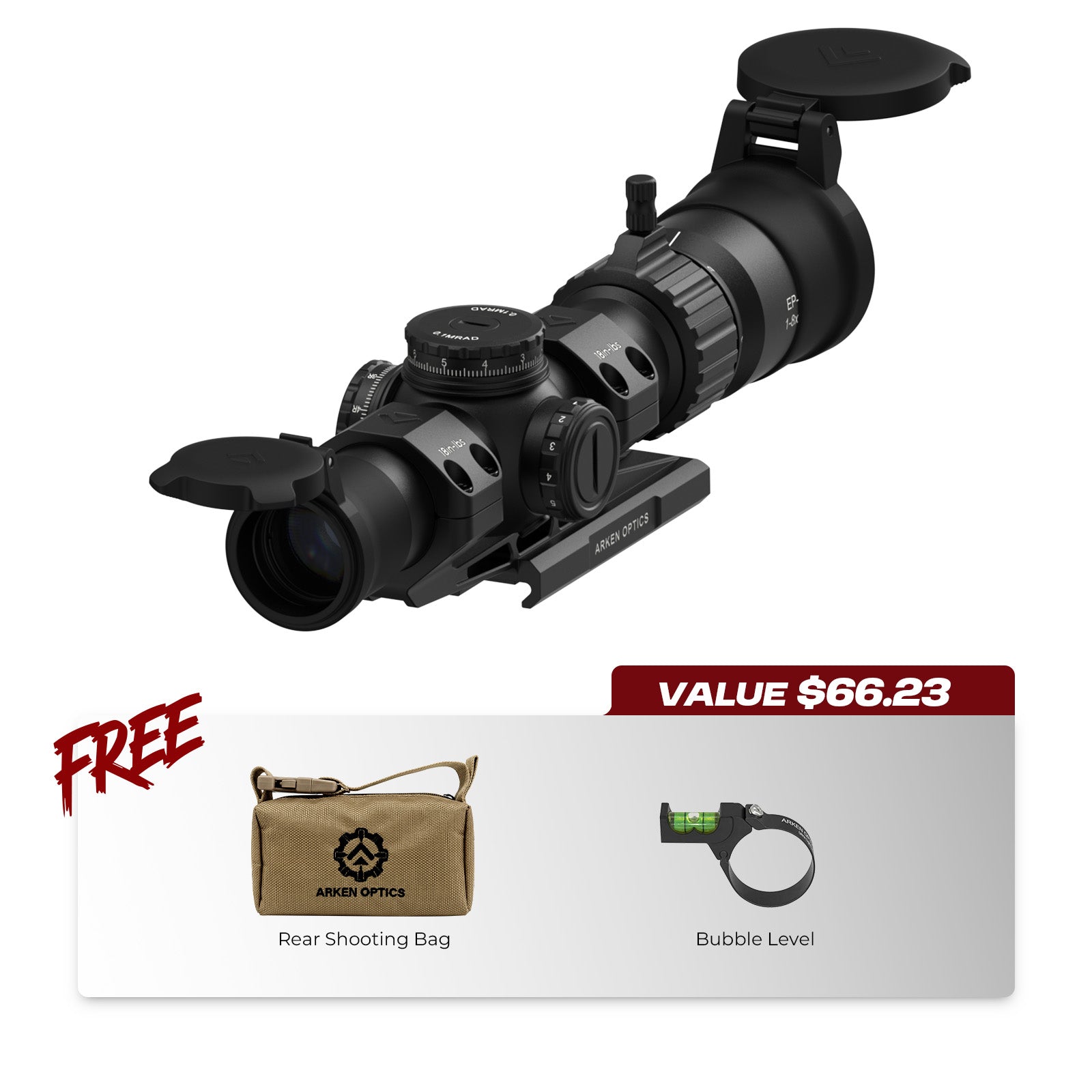 EP-8 1-8x28 FFP LPVO Bundle with Scope Mount - Illuminated KLGRID/KLBOX - 34mm Tube