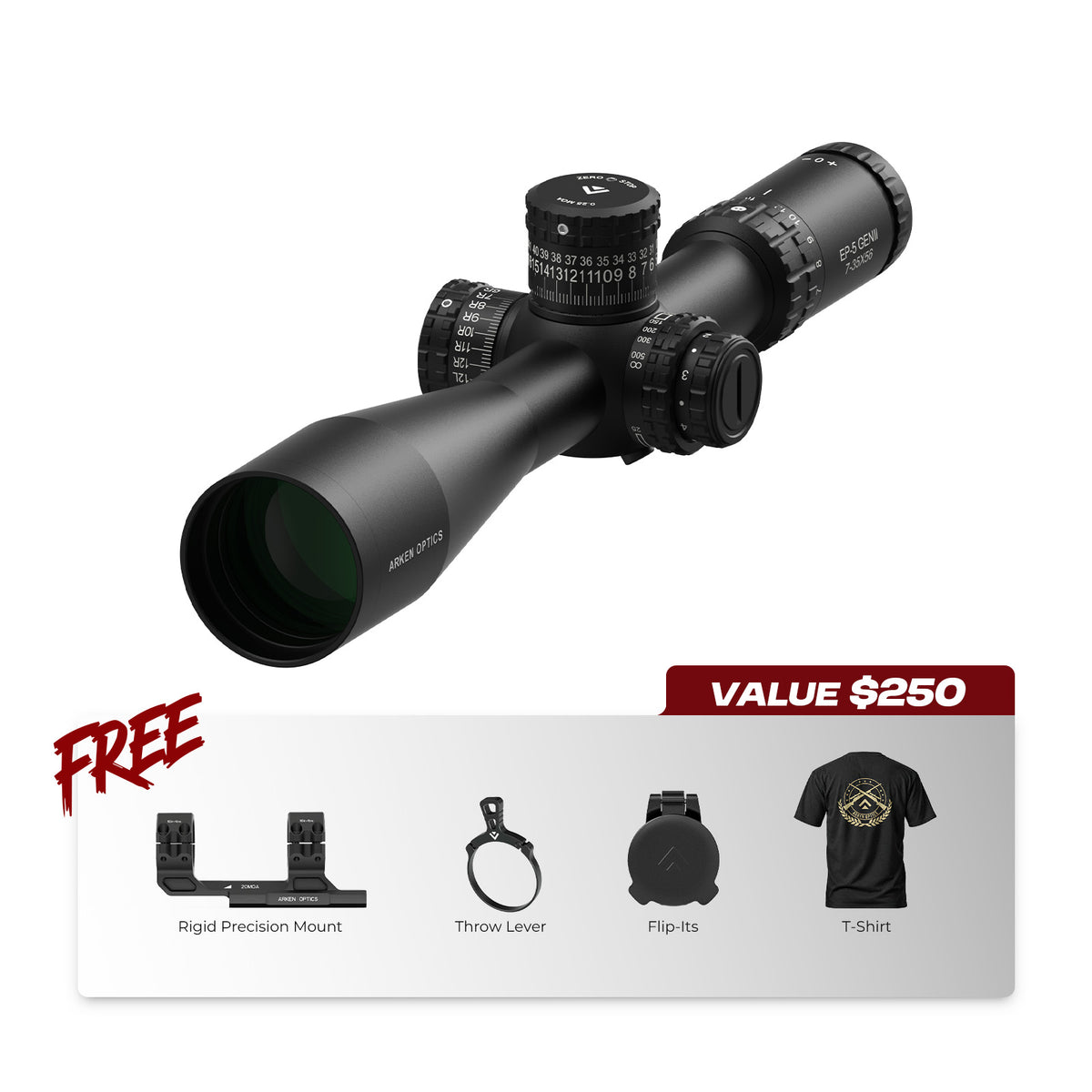 EP-5 GENII 7-35X56 FFP Illuminated VPR/TOR - Zero Stop - 34mm Tube