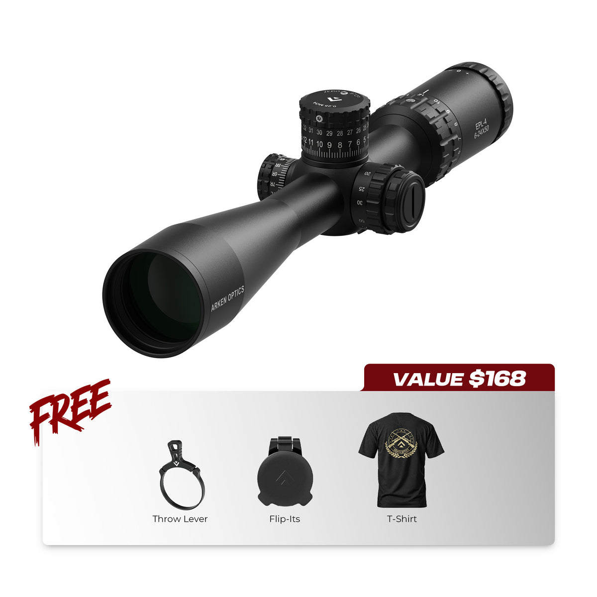 EPL-4 6-24X50 FFP Illuminated VHR/VPR - Zero Stop - 30mm Tube