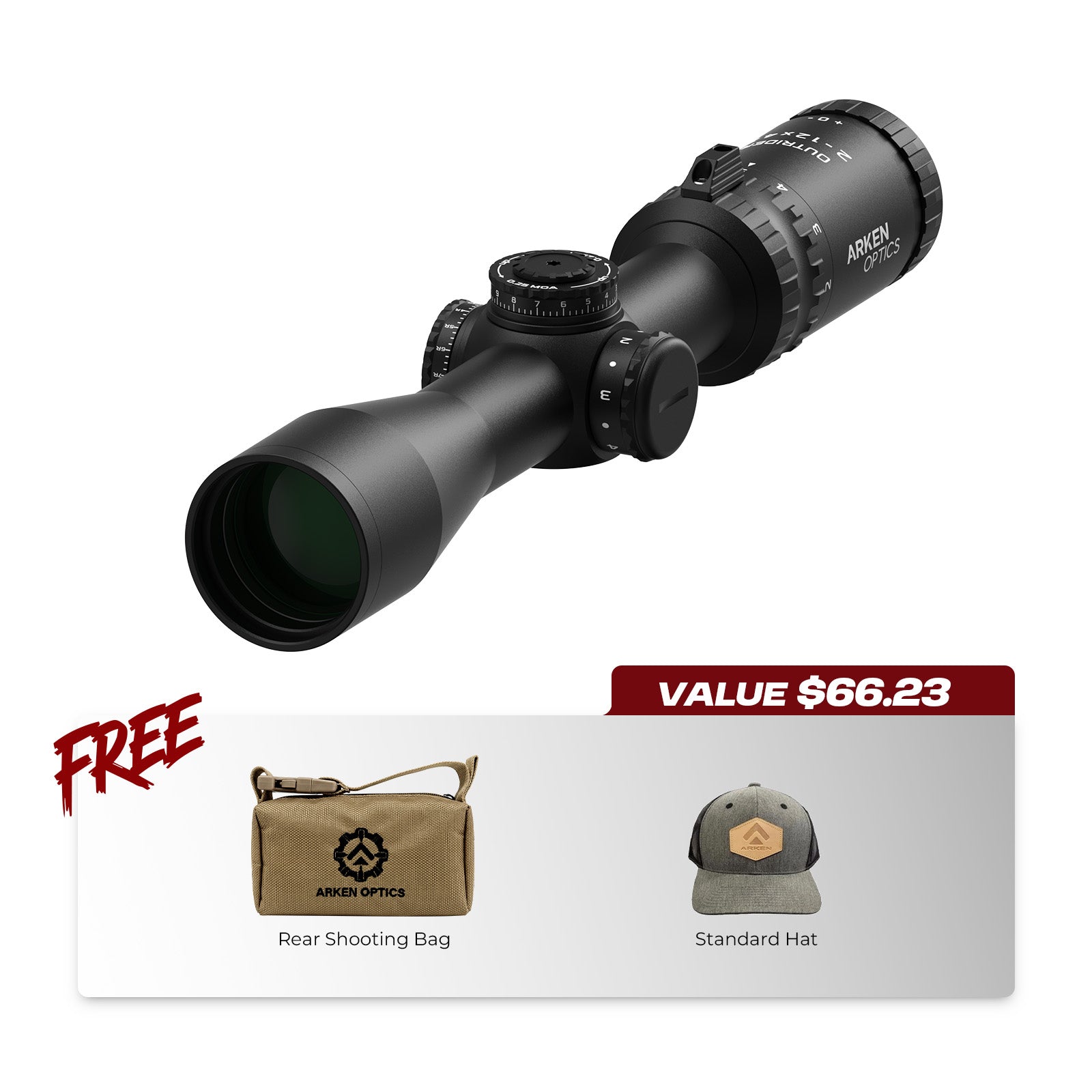 OUTRIDER 2-12x42 SFP Hunting Rifle Scope with FDR/DLR Reticles