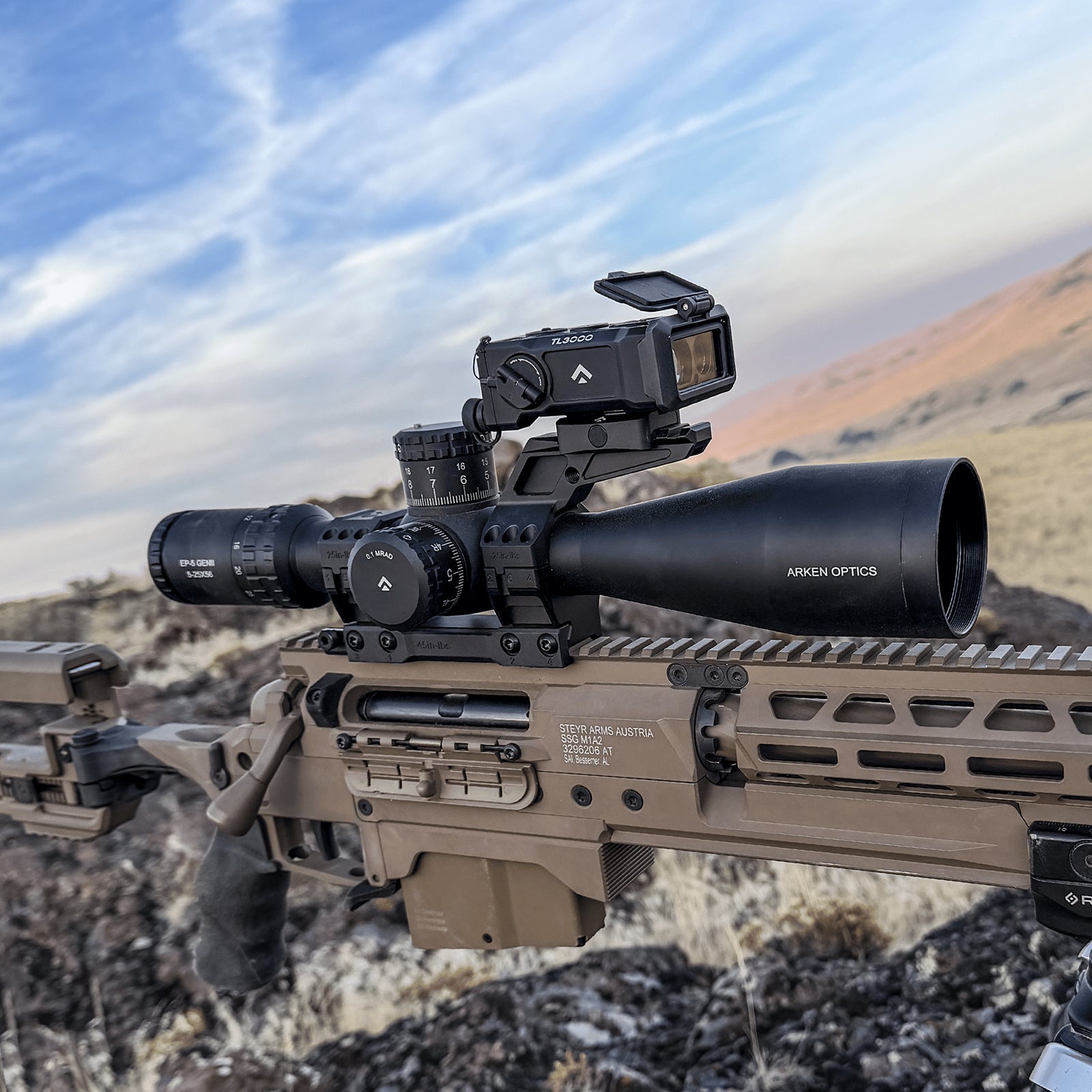 Arken Rigid Precision™ PRS Scope Mount 34mm-1.50"20 MOA